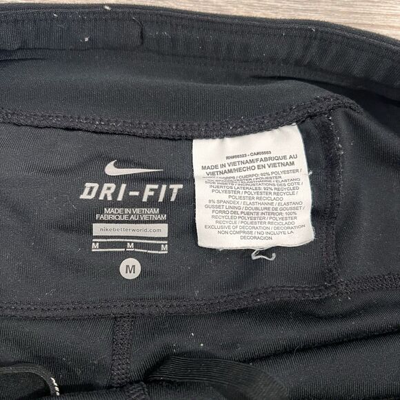 NIKE Running Dri Fit Stretch Zip Ankle & Zip Pocket Leggings Women's Size M - Picture 8 of 9